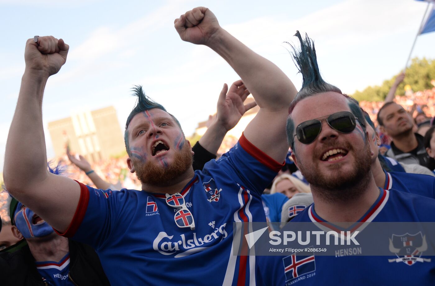 Watching Euro 2016 match France vs. Iceland in Reykjavik