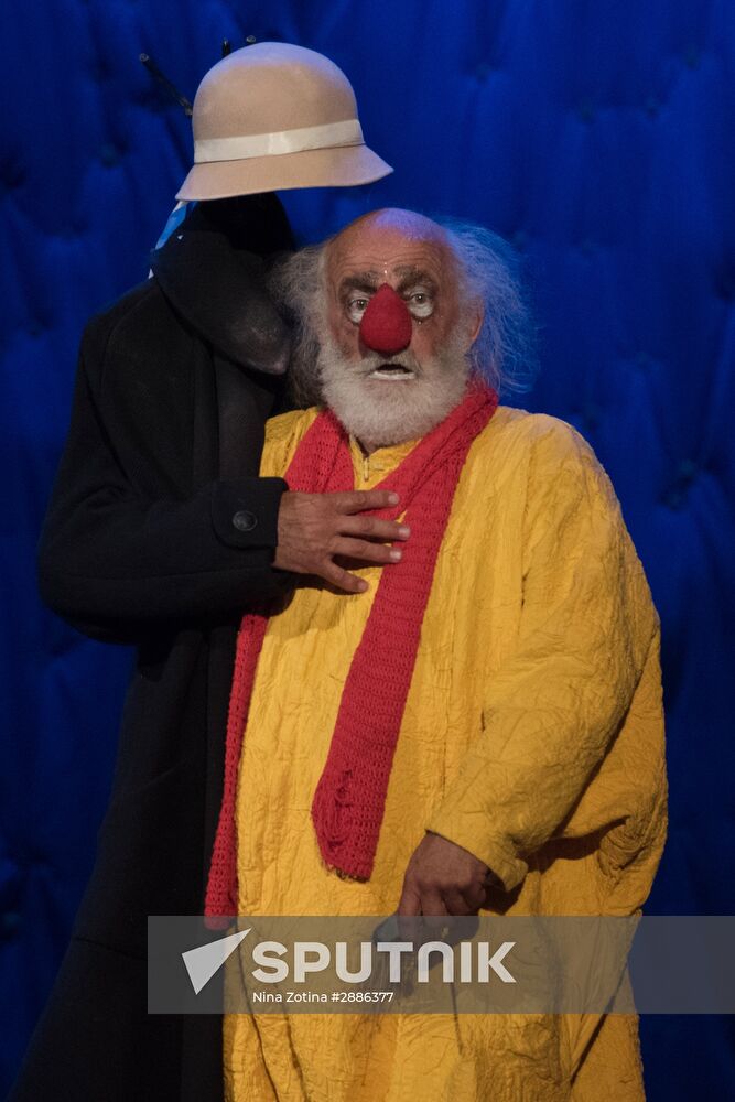 Slava Polunin's and Gidon Kremer's show "Snow Symphony" performed in Sochi