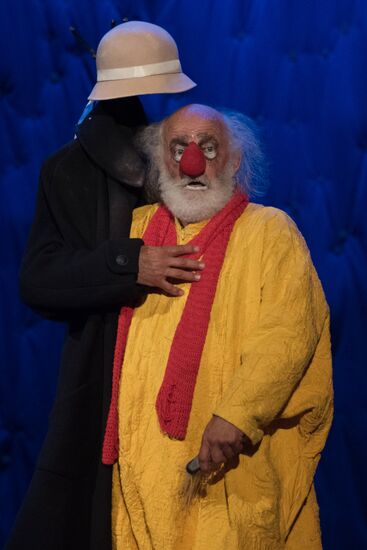 Slava Polunin's and Gidon Kremer's show "Snow Symphony" performed in Sochi