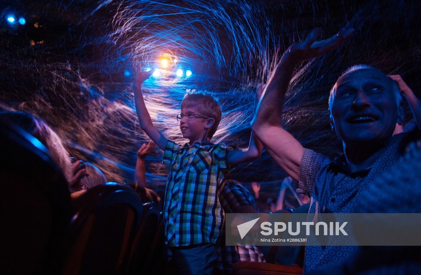 Slava Polunin's and Gidon Kremer's show "Snow Symphony" performed in Sochi