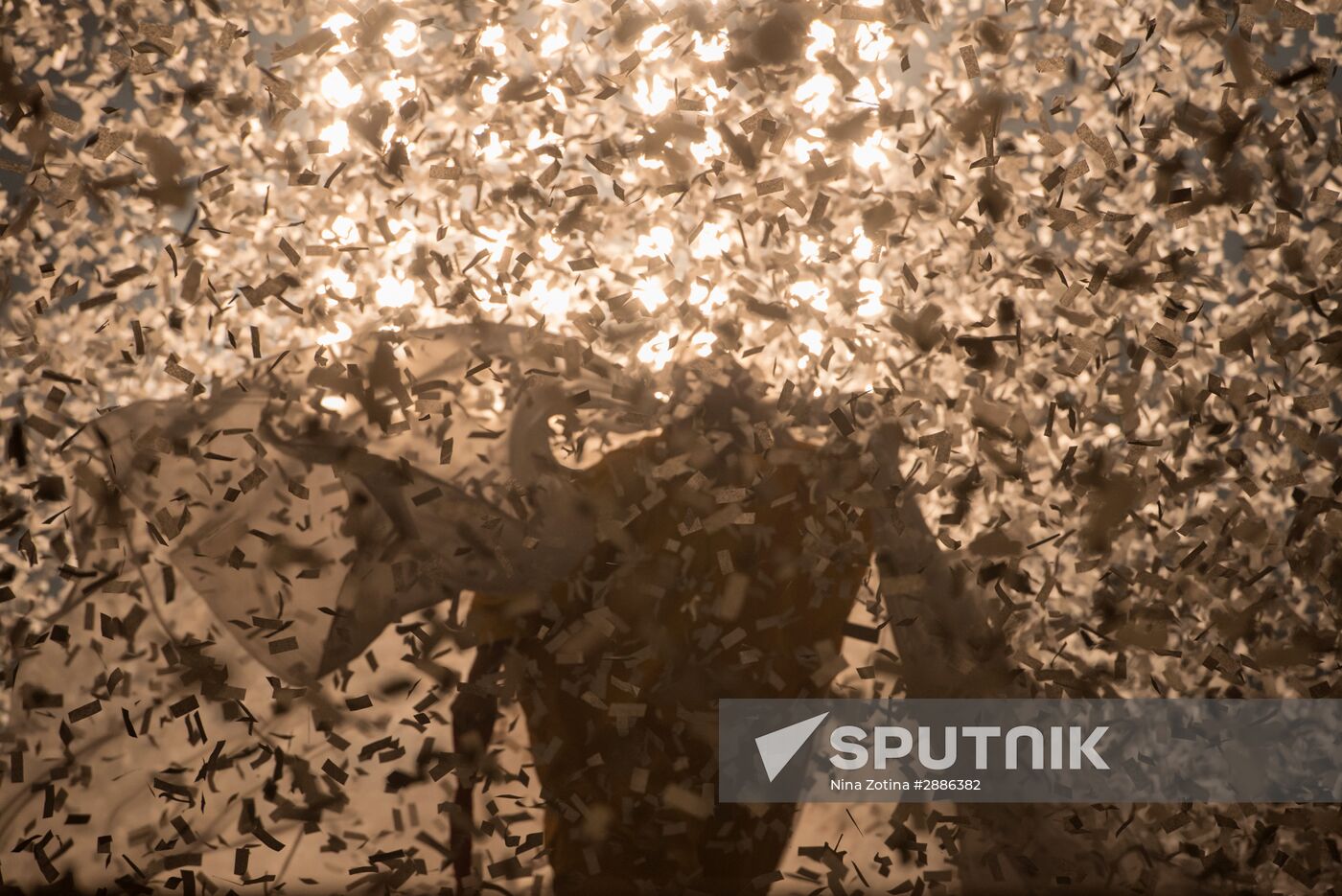 Slava Polunin's and Gidon Kremer's show "Snow Symphony" performed in Sochi