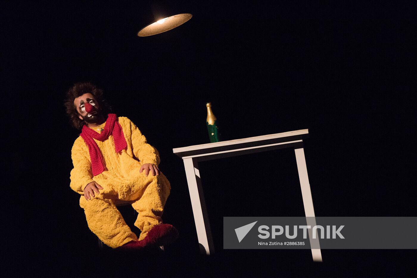 Slava Polunin's and Gidon Kremer's show "Snow Symphony" performed in Sochi