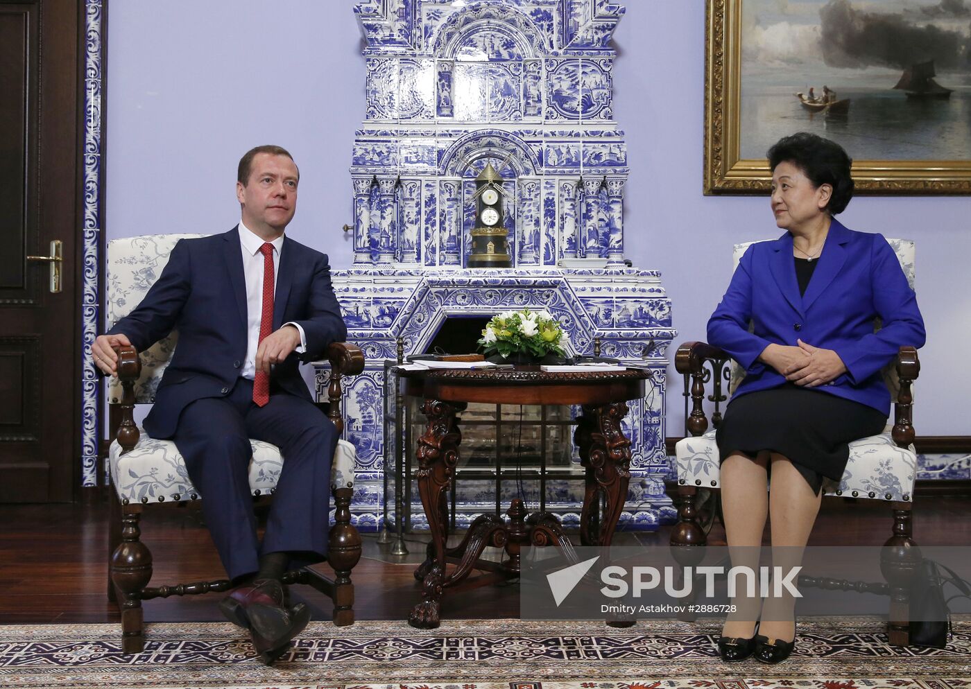 Russian Prime Minister Dmitry Medvedev meets with Vice Premier of People's Republic of China Liu Yandong