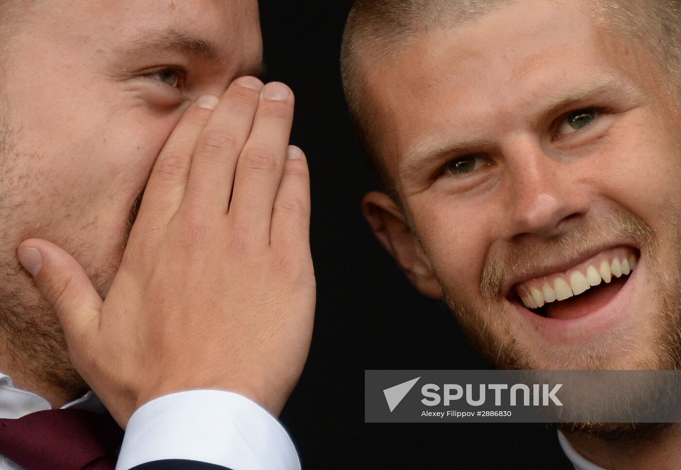 Icelandic national football team greeted by fans after returning from Euro 2016