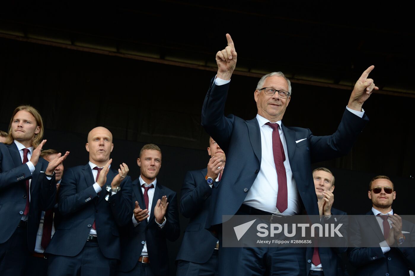 Icelandic national football team greeted by fans after returning from Euro 2016