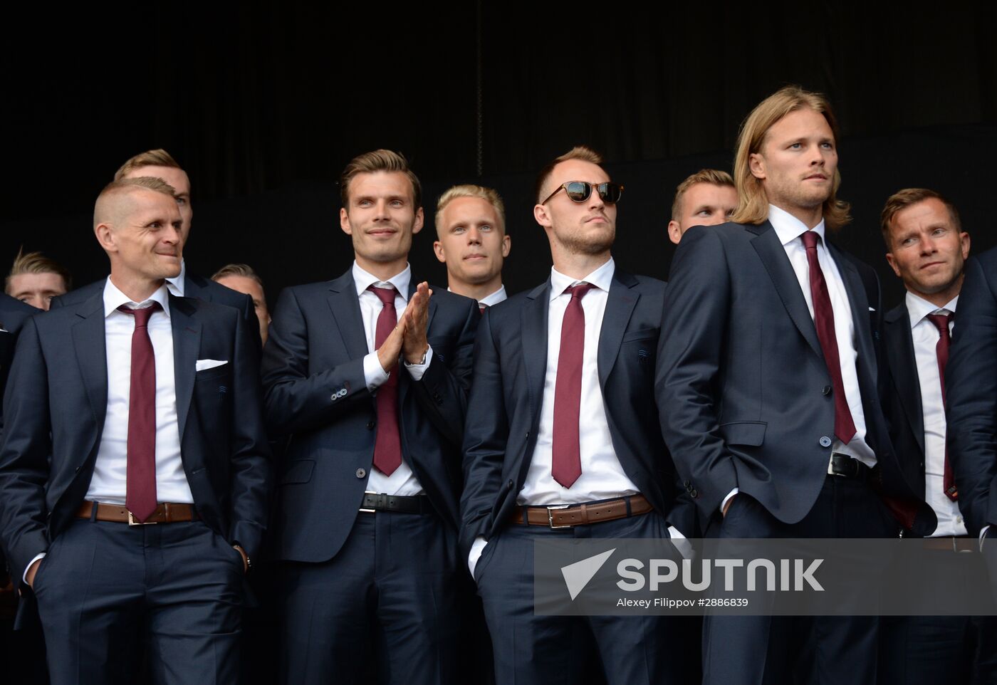 Icelandic national football team greeted by fans after returning from Euro 2016