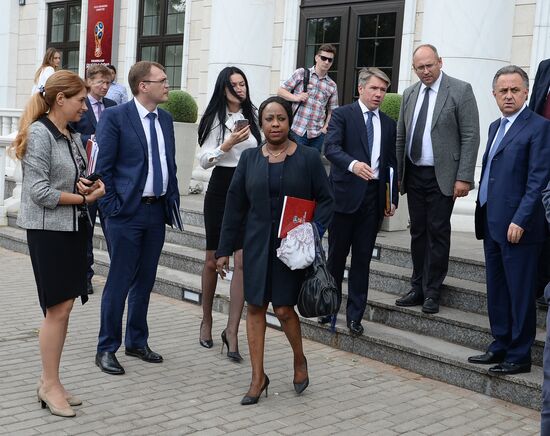 News briefing after meeting of Russia 2018 Organizing Committee's Council with FIFA officials