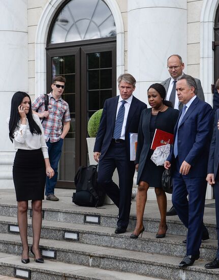 News briefing after meeting of Russia 2018 Organizing Committee's Council with FIFA officials