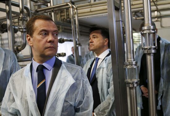 Russian Prime Minister Dmitry Medvedev visits the Moscow Region