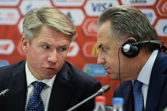 News briefing after meeting of Russia 2018 Organizing Committee's Council with FIFA officials
