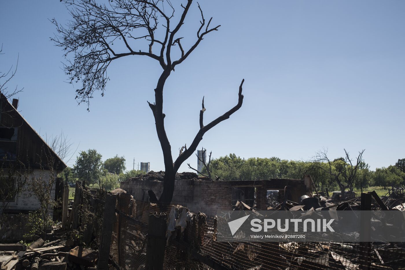 Aftermath of attack on Lozovoye in Donetsk Region