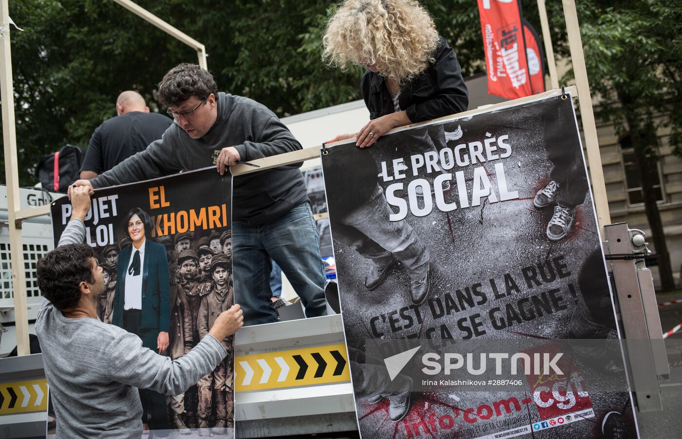 Protests against new labor law in Paris