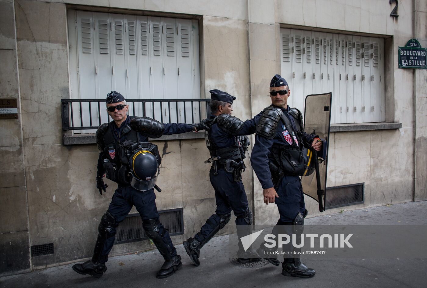 Protests against new labor law in Paris