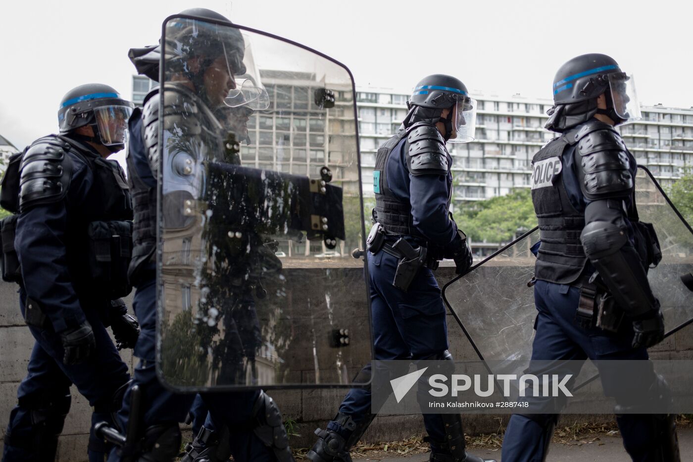 Protests against new labor law in Paris