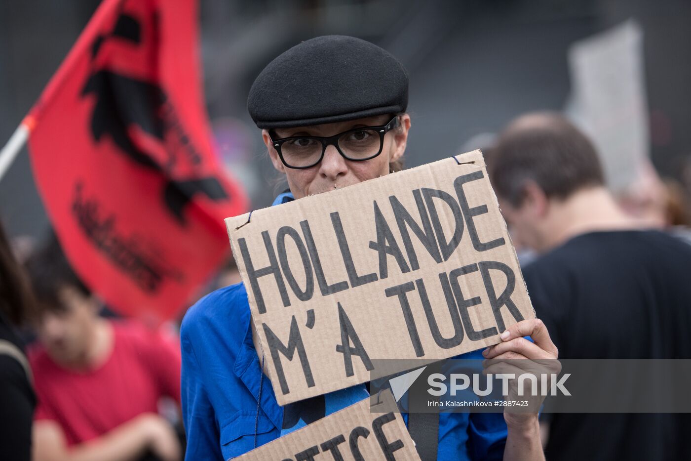 Protests against new labor law in Paris