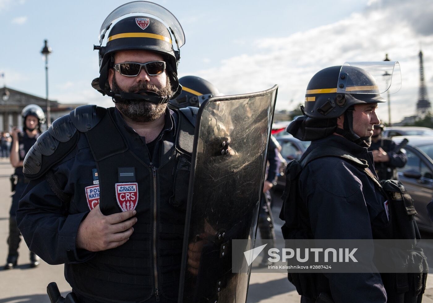 Protests against new labor law in Paris