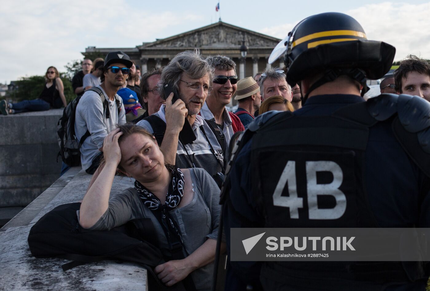 Protests against new labor law in Paris