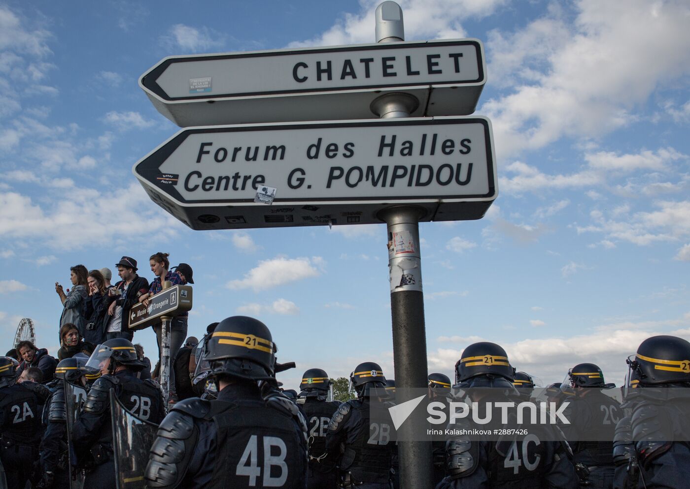Protests against new labor law in Paris