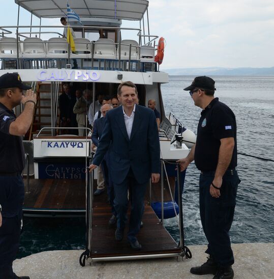 Russian State Duma Speaker Sergei Naryshkin visits Greece