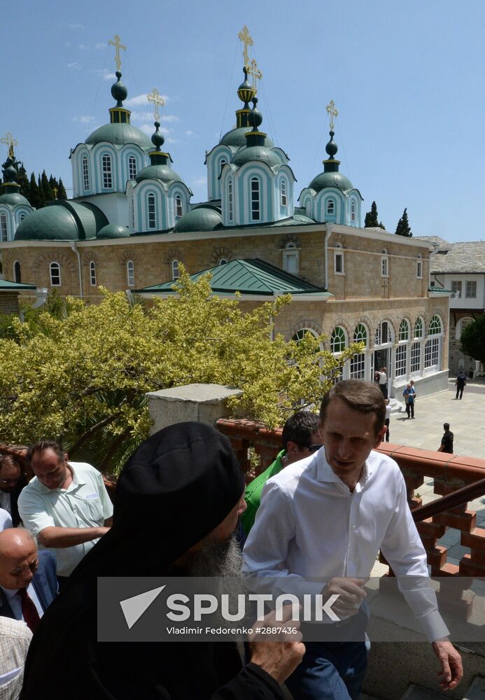 Russian State Duma Speaker Sergei Naryshkin visits Greece