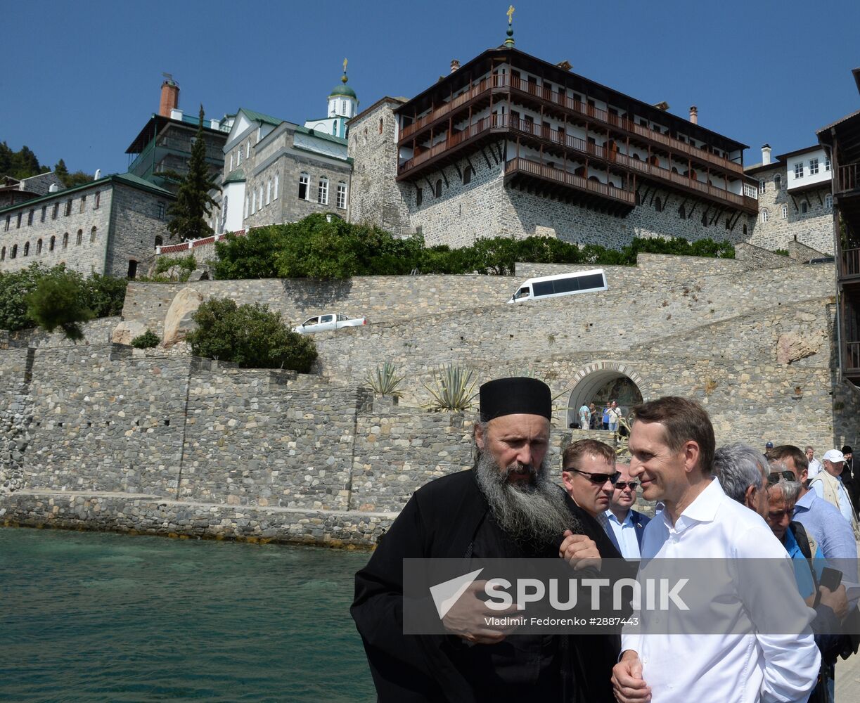 Russian State Duma Speaker Sergei Naryshkin visits Greece