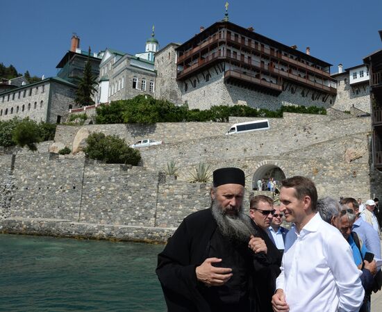 Russian State Duma Speaker Sergei Naryshkin visits Greece
