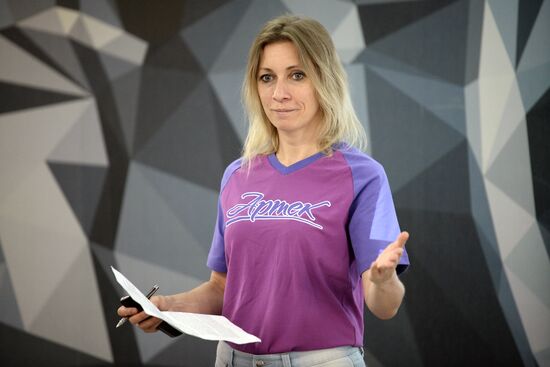 Russian Foreign Affairs Ministry Spokesperson Maria Zakharova visits Artek camp