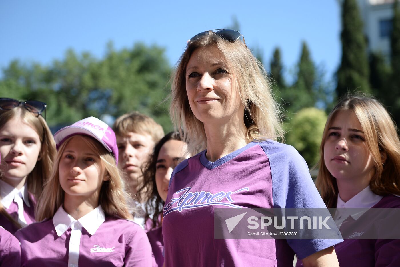 Russian Foreign Affairs Ministry Spokesperson Maria Zakharova visits Artek camp