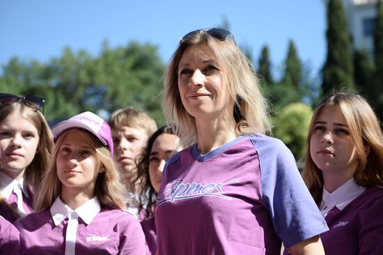 Russian Foreign Affairs Ministry Spokesperson Maria Zakharova visits Artek camp