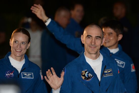 Launch of Soyuz-FG launch vehicle carrying Soyuz-MS spacecraft from Baikonur Cosmodrome