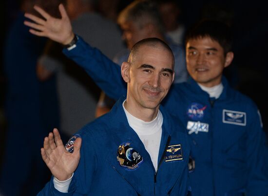 Launch of Soyuz-FG launch vehicle carrying Soyuz-MS spacecraft from Baikonur Cosmodrome