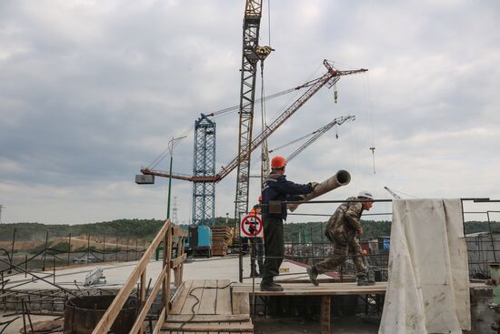 Construction of Lower Bureya hydro power plant