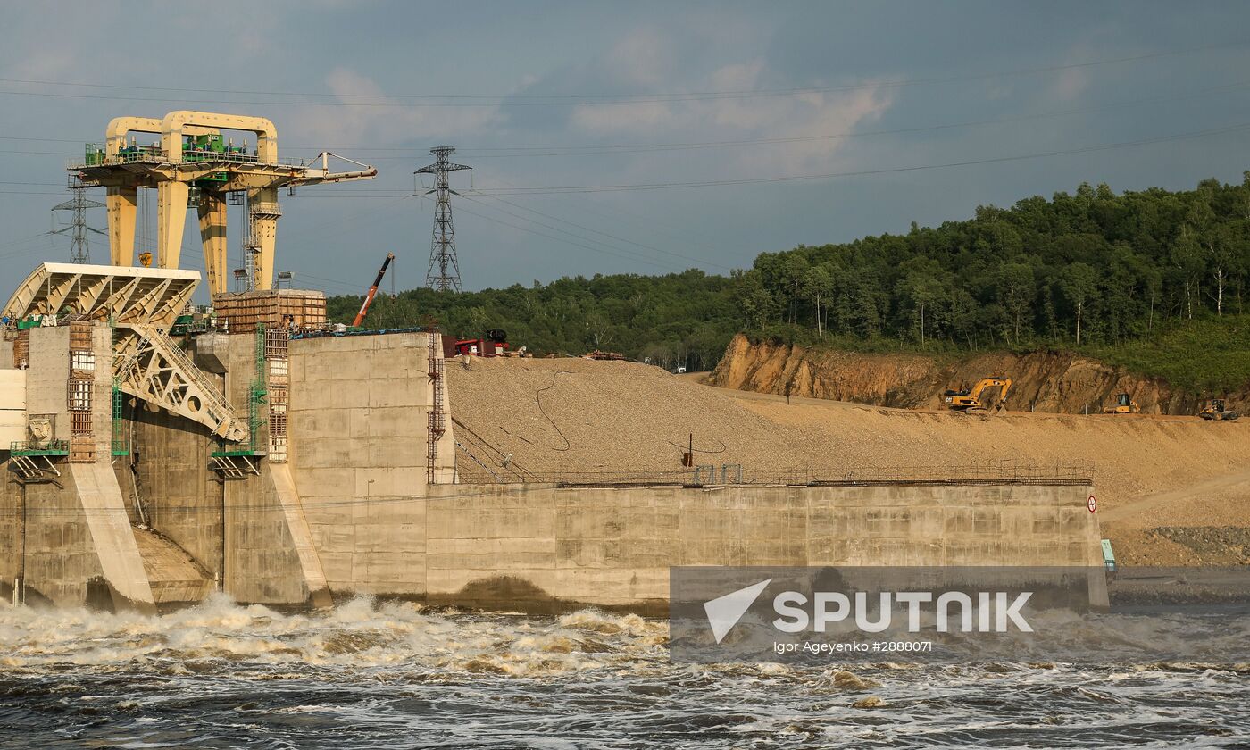 Construction of Lower Bureya hydro power plant