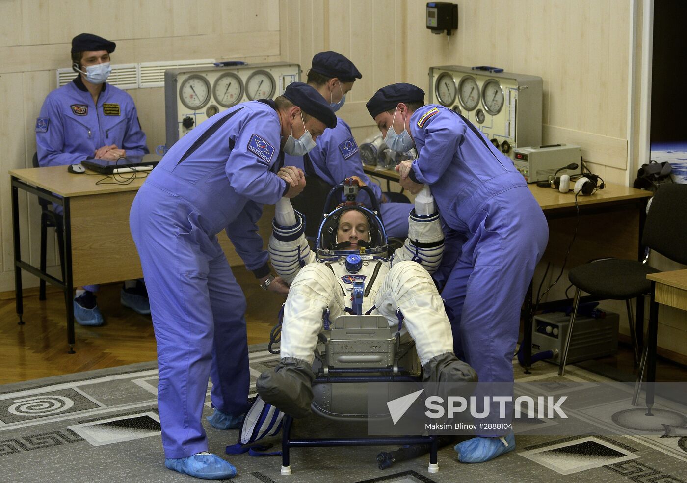 Launch of Soyuz-FG launch vehicle carrying Soyuz-MS spacecraft from Baikonur Cosmodrome