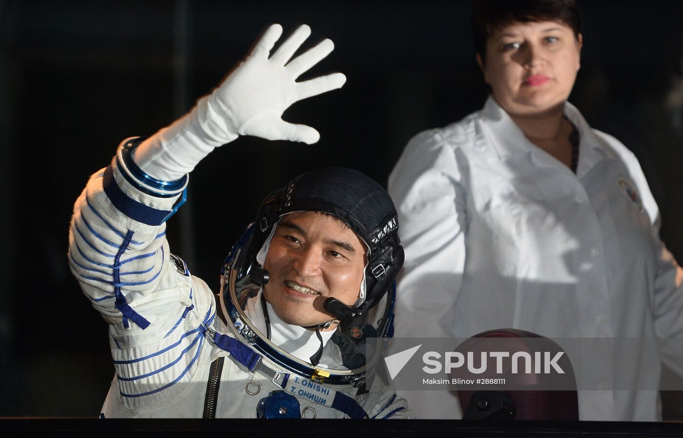 Launch of Soyuz-FG launch vehicle carrying Soyuz-MS spacecraft from Baikonur Cosmodrome