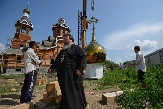 Construction of Epiphany Church in Berdsk