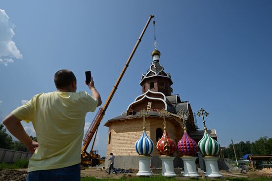 Construction of Epiphany Church in Berdsk