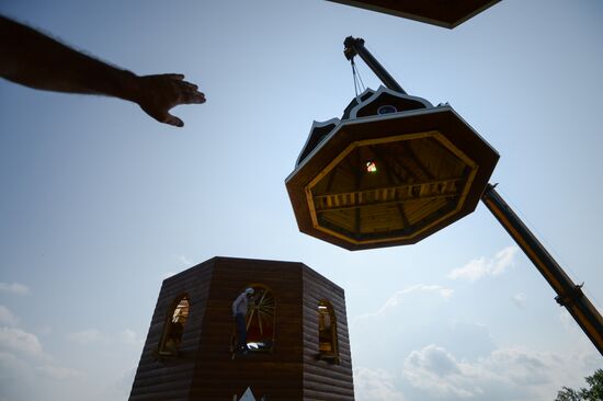 Construction of Epiphany Church in Berdsk