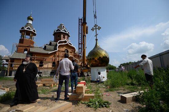 Construction of Epiphany Church in Berdsk