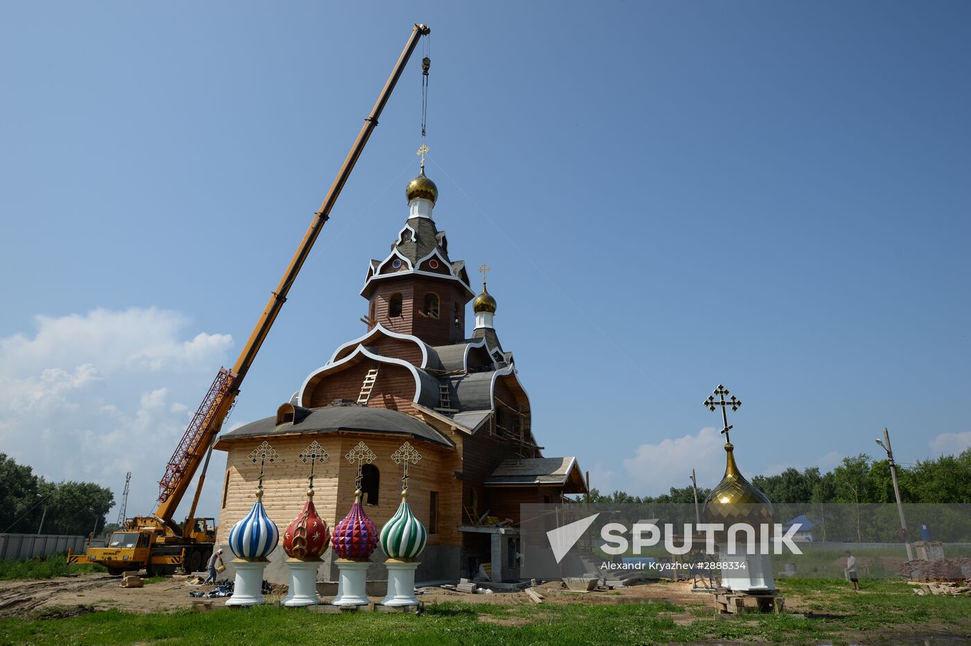Construction of Epiphany Church in Berdsk