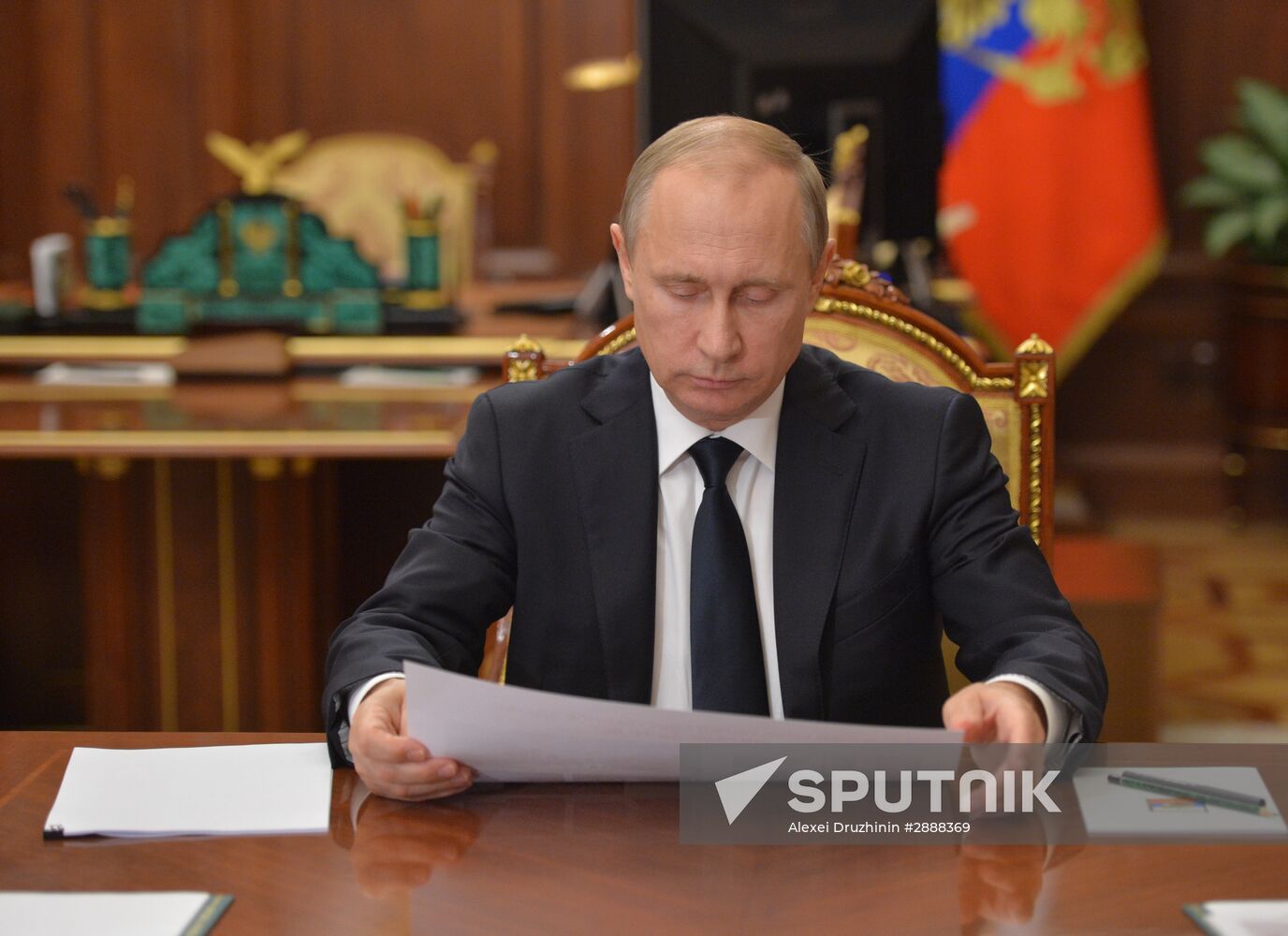 President Putin meets with Moscow Mayor Sobyanin and Culture Minister Medinsky