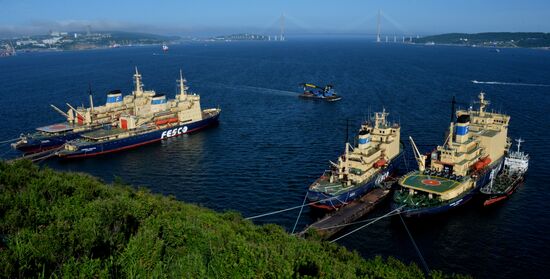 FESCO icebreakers in Vladivostok
