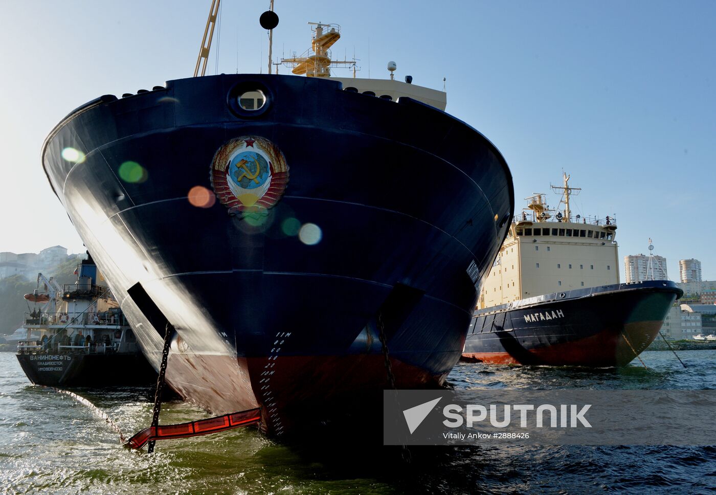 FESCO transport company icebreakers in Vladivostok