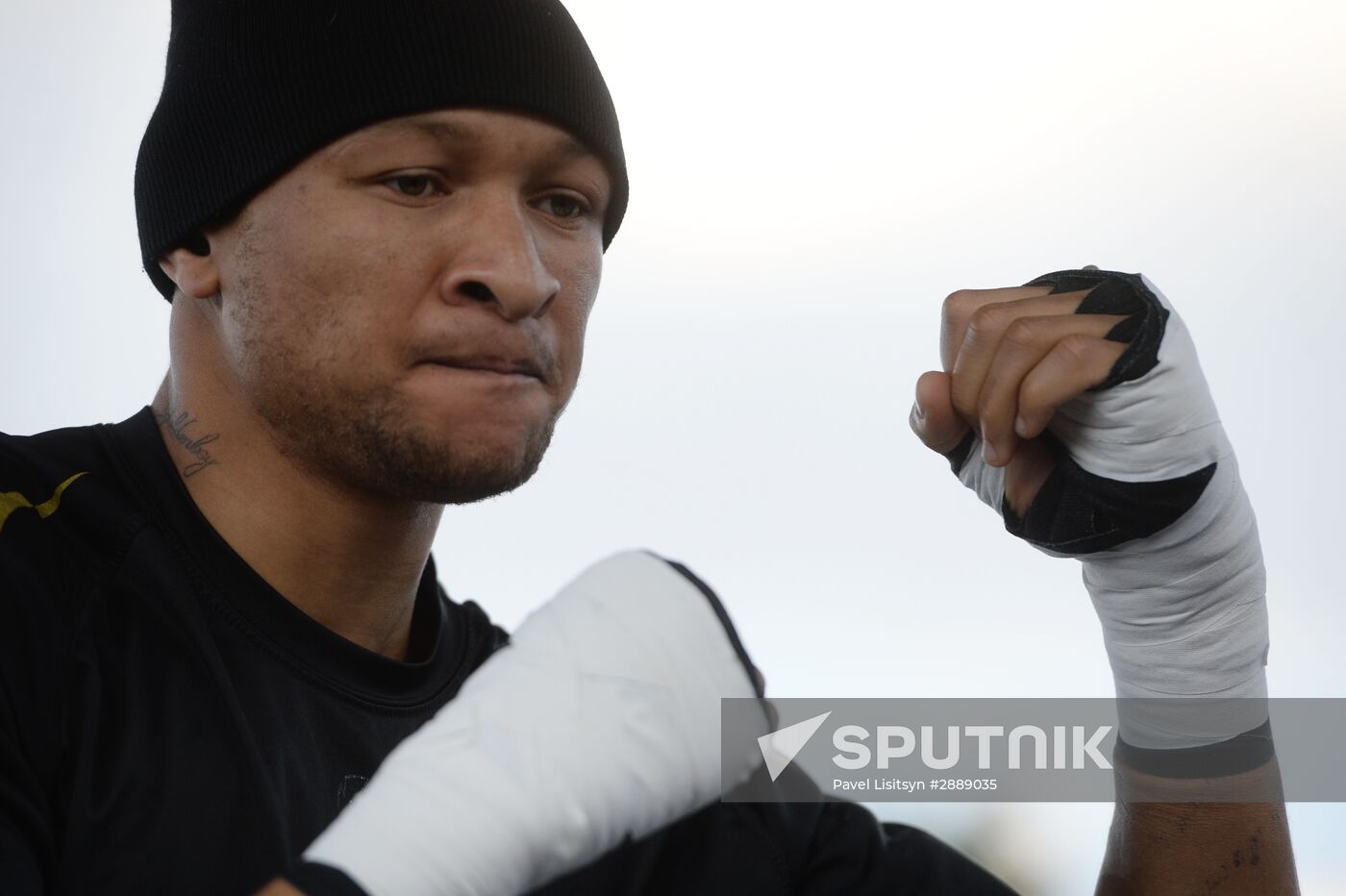 Boxing. Sergey Kovalev and Isaac Chilemba hold training