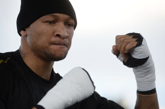 Boxing. Sergey Kovalev and Isaac Chilemba hold training