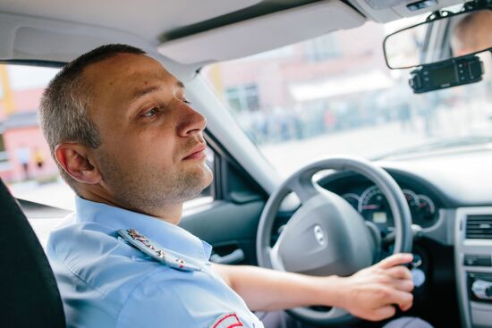 Ivanovo Region Traffic police officers demonstrate new exam rules