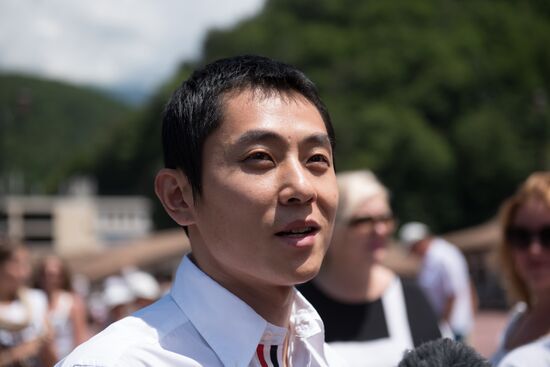 Short track speed skater Viktor Ahn receives star on Walk of Fame