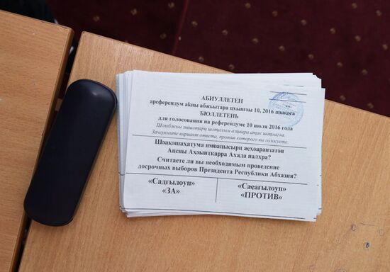 Referendum on pre-term presidential elections in Abkhazia