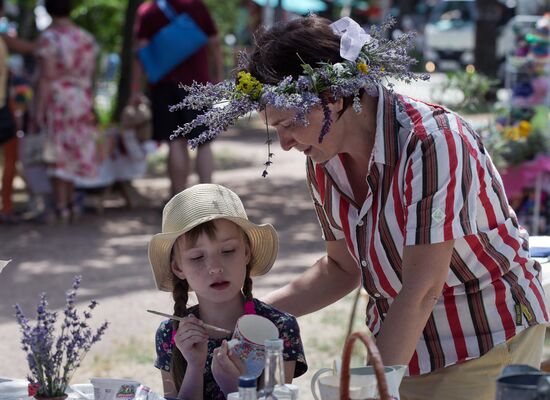 Lavender blooming in Crimea