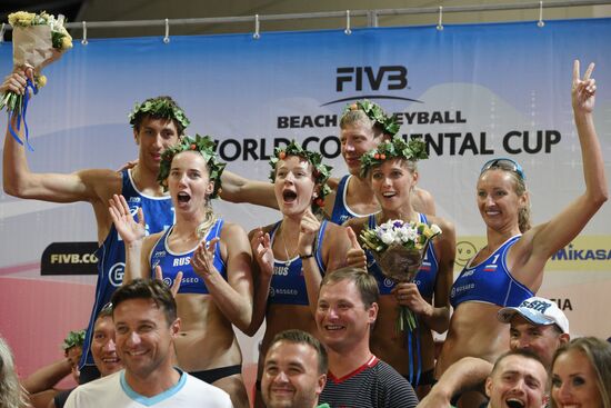 Beach Volleyball World Continental Cup. Semifinals
